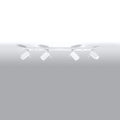 Spot encastré LED de plafond Sollux Lighting RING blanc, 4xGU10, IP20, Aluminium, 220-240V, CE RoHS