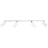 Spot encastré LED de plafond Sollux Lighting RING blanc, 4xGU10, IP20, Aluminium, 220-240V, CE RoHS