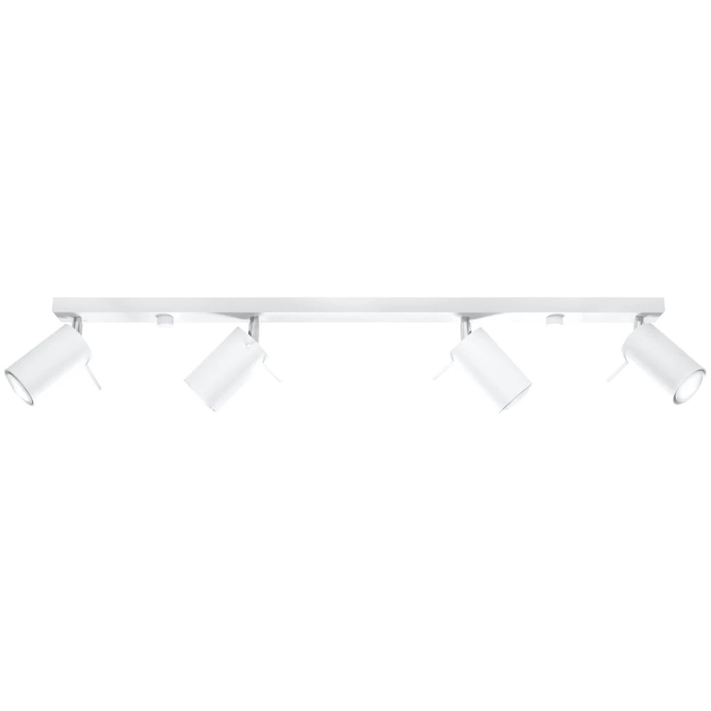 Spot encastré LED de plafond Sollux Lighting RING blanc, 4xGU10, IP20, Aluminium, 220-240V, CE RoHS