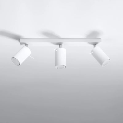 Sollux Lighting LED plafondspot met 3x GU10 fittingen, IP20, 220-240V, Mat Goud Messing afwerking