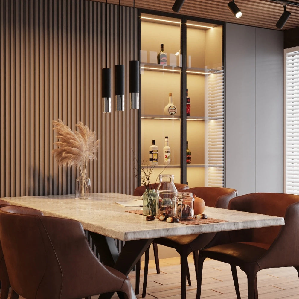 Lampe suspendue LED Sollux Lighting Chrome Noir LOOPEZ, 3x douilles GU10, IP20, aluminium, 220-240V