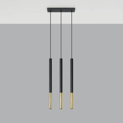 Sollux Lighting Suspension LED Noir Or MOZAICA, 3 x douille G9, IP20, Aluminium, CE RoHS