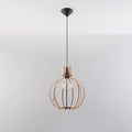 Suspension LED Sollux Lighting ARANCIA bois, douille E27, IP20, Finition Laiton Doré Mat, 220-240V