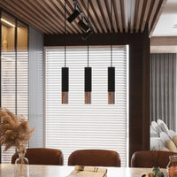 Suspension LED Sollux Lighting Noir Cuivre LOOPEZ, 3xGU10, E27, 220-240V, IP20, Aluminium, CE RoHS