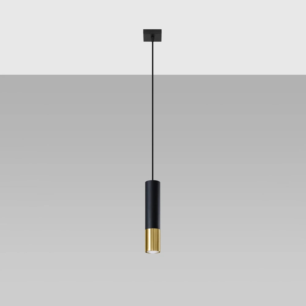 Sollux Lighting LED hanglamp Zwart Goud LOOPEZ, 1xGU10, Aluminium, IP20, 220-240V, CE RoHS