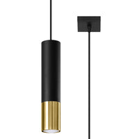 Sollux Lighting LED hanglamp Zwart Goud LOOPEZ, 1xGU10, Aluminium, IP20, 220-240V, CE RoHS