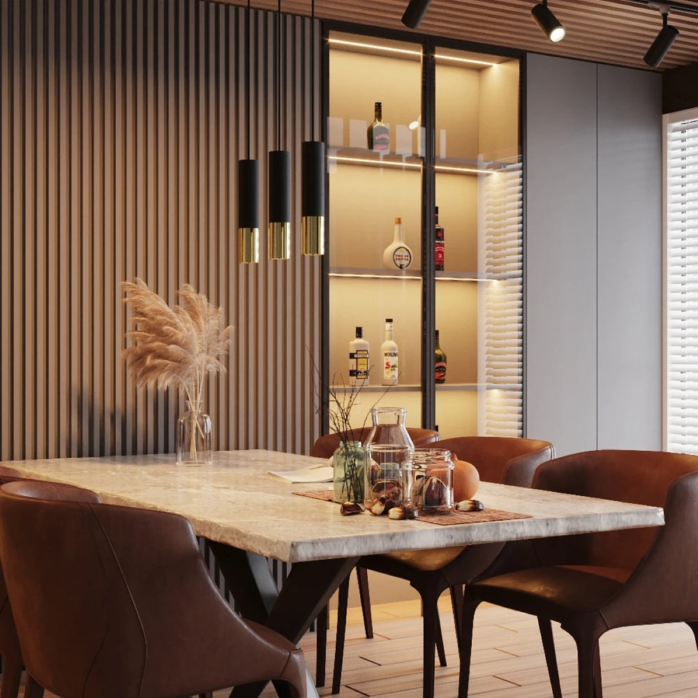 Sollux Lighting LED hanglamp Zwart Goud LOOPEZ, 1xGU10, Aluminium, IP20, 220-240V, CE RoHS