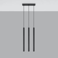 Suspension LED Sollux Lighting Noire PASTELO, 3x douille G9, IP20, Aluminium, 220-240V, CE RoHS