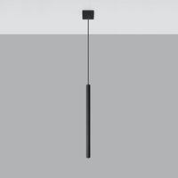 Suspension LED Sollux Lighting noire PASTELO avec douille E27, IP20, 220-240V, finition aluminium doré mat