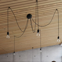 Sollux Lighting Suspension LED Edison 1 Noir, 220-240V, IP20, 50W max, Aluminium et Acier, CE RoHS