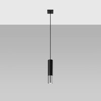 Sollux Lighting lampe suspendue LED Loopez Chrome Noir, 1x GU10, IP20, 220-240V, Aluminium