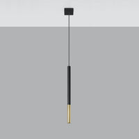 Lampe suspension LED Sollux Lighting MOZAICA Noir Or, 1xG9, aluminium, IP20, CE RoHS