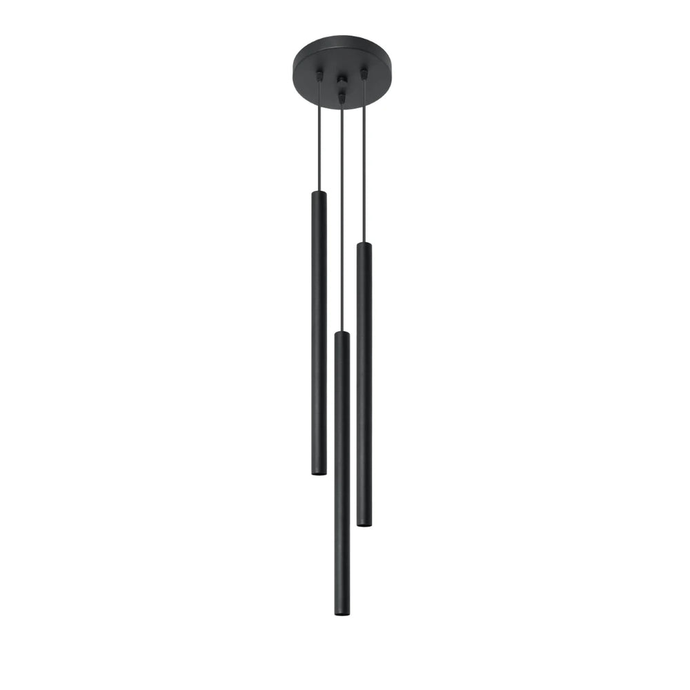 Suspension LED Sollux Lighting Noire PASTELO, 3xG9 douilles, Aluminium, IP20, CE RoHS, 220-240V