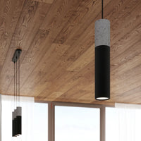Sollux Lighting Suspension LED Borgio Béton Noir, 1x GU10, IP20, 220-240V, CE RoHS