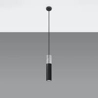 Sollux Lighting Suspension LED Borgio Béton Noir, 1x GU10, IP20, 220-240V, CE RoHS