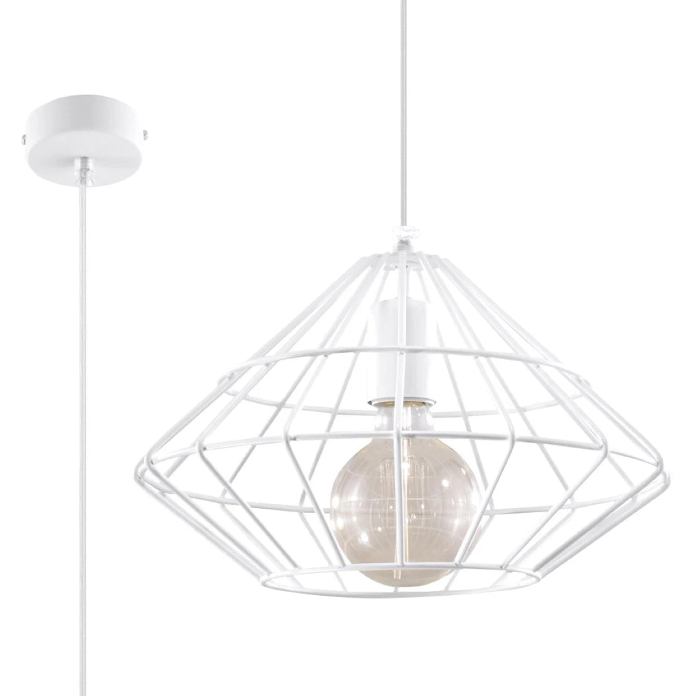 Suspension LED Sollux Lighting Mandelino avec douille E27, IP20, Laiton doré mat, 220-240V, CE RoHS