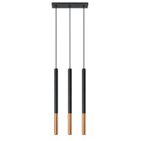 Sollux Lighting Suspension LED MOZAICA Noir Cuivre, 3xG9, 220-240V, IP20, Aluminium, CE RoHS