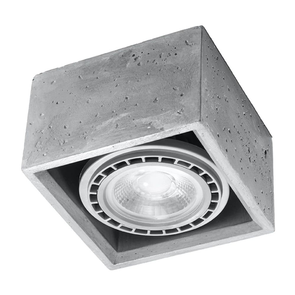 Sollux Lighting LED plafondspot QUATRO GU10 AR111, 220-240V, IP20, aluminium, Grijs, excl. LED spot