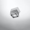 Sollux Lighting Spot plafonnier LED QUATRO GU10 AR111, 220-240V, IP20, aluminium, Gris, sans ampoule LED