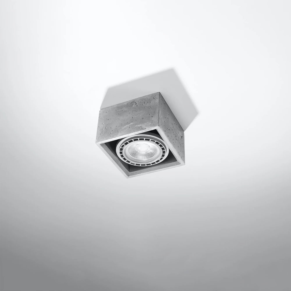 Sollux Lighting LED plafondspot QUATRO GU10 AR111, 220-240V, IP20, aluminium, Grijs, excl. LED spot