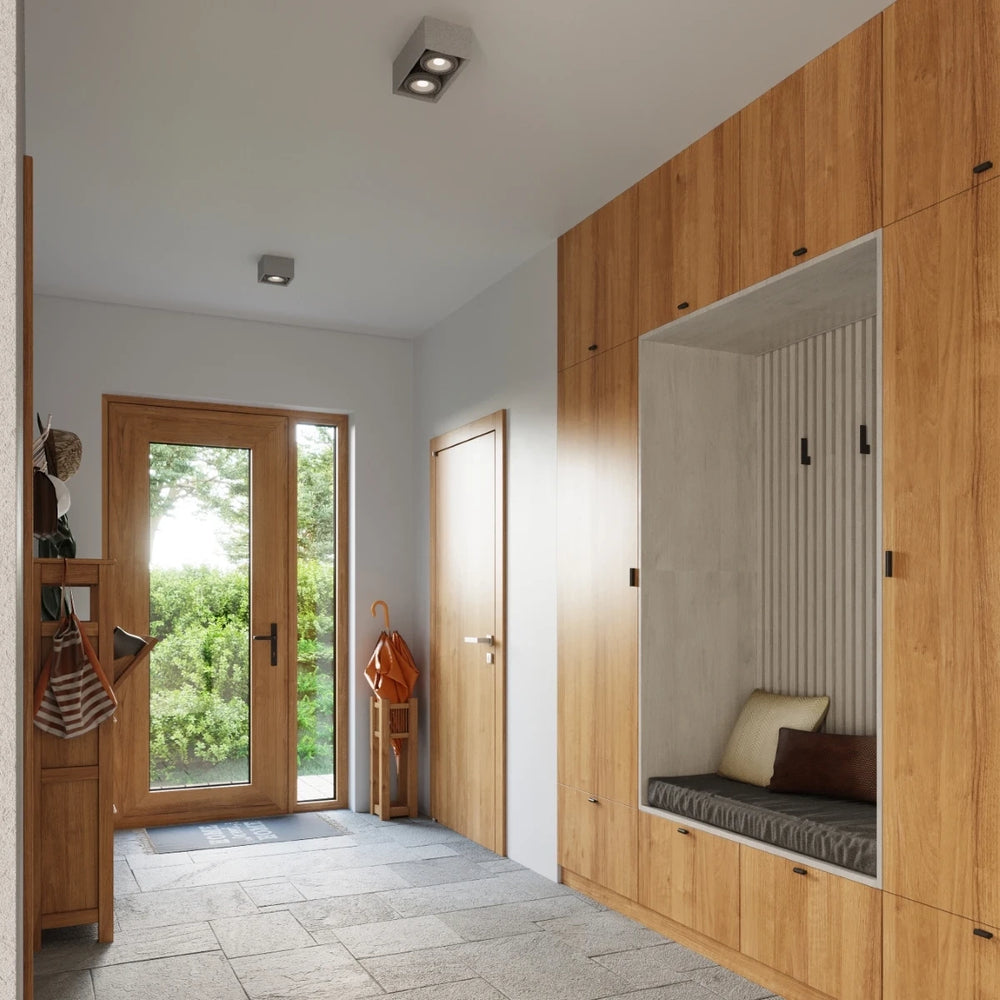 Sollux Lighting LED plafondspot QUATRO GU10 AR111, 220-240V, IP20, aluminium, Grijs, excl. LED spot