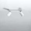 Sollux Lighting Spot LED de plafond blanc RING, 2x douille GU10, IP20, aluminium or mat laiton, CE RoHS