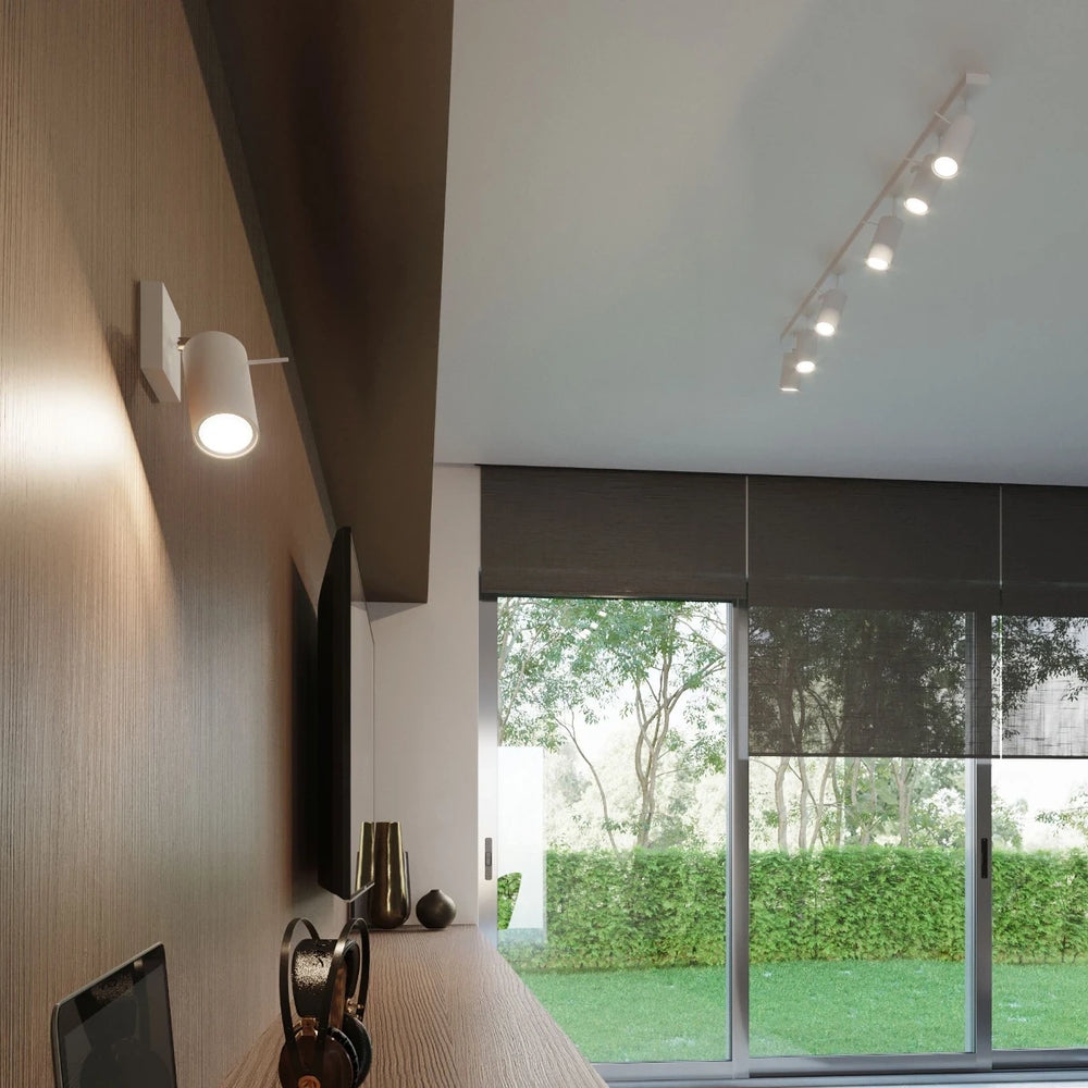 Sollux Lighting Spot LED de plafond blanc RING, 2x douille GU10, IP20, aluminium or mat laiton, CE RoHS