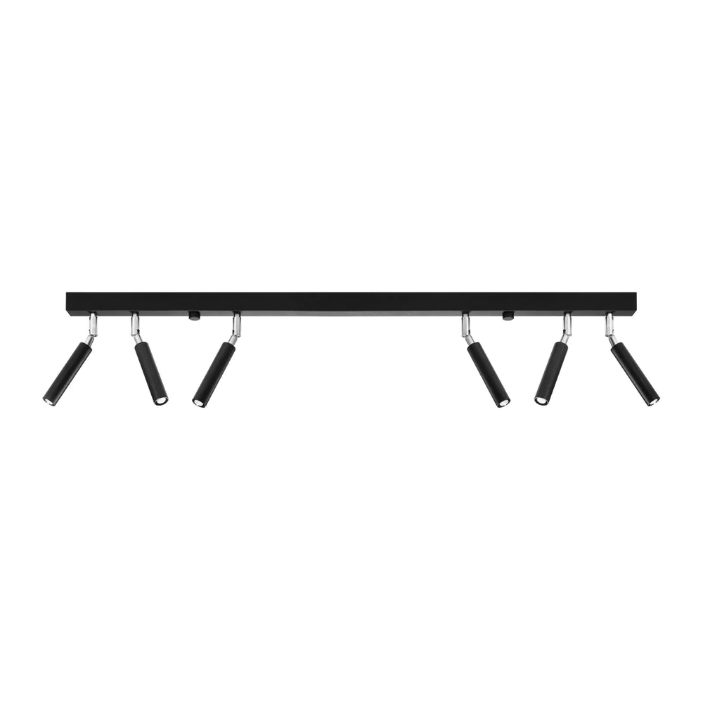 Sollux Lighting Spot LED plafond noir EYETECH, 6xG9 douille, IP20, aluminium or mat laiton, 220-240V