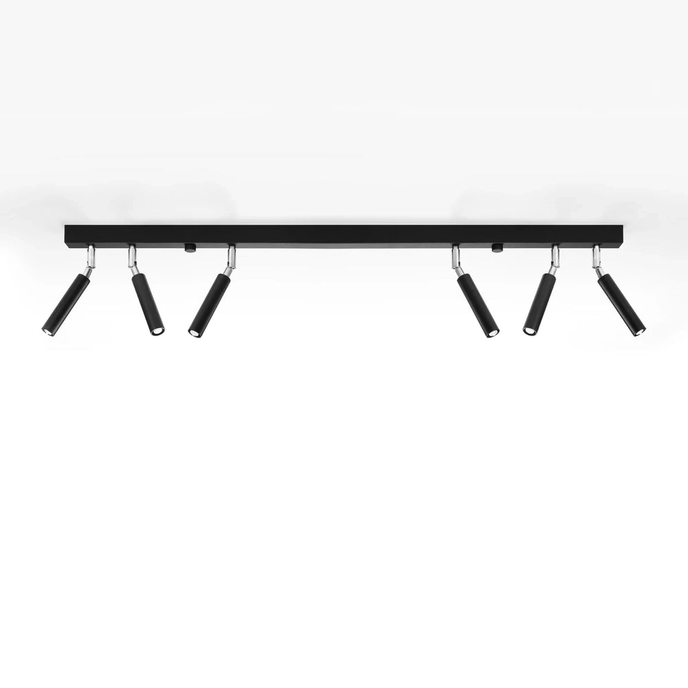 Sollux Lighting Spot LED plafond noir EYETECH, 6xG9 douille, IP20, aluminium or mat laiton, 220-240V