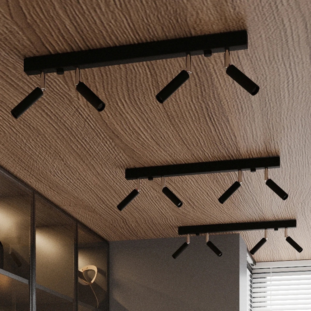 Sollux Lighting Spot LED plafond noir EYETECH, 6xG9 douille, IP20, aluminium or mat laiton, 220-240V