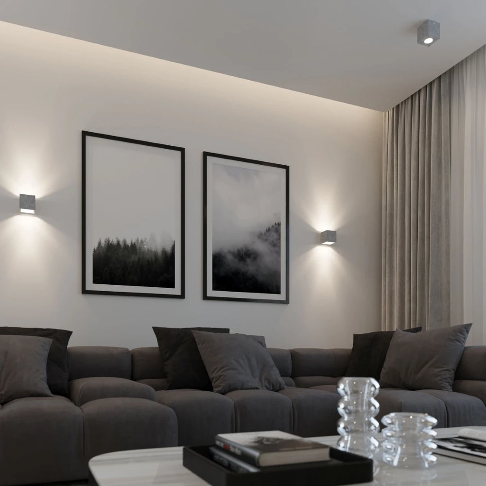 Applique murale LED Sollux Lighting QUAD, douille G9, IP20, 220-240V, finition Aluminium Or Mat, certifiée CE RoHS