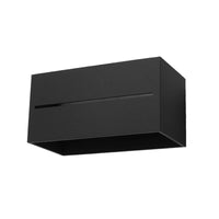 Applique murale LED Sollux Lighting LOBO MAXI Noir, IP20, aluminium, 220-240V, max 50W, CRI 80, CE RoHS