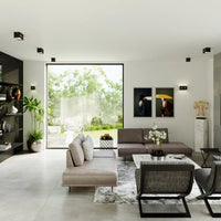 Applique murale LED Sollux Lighting LOBO MAXI Noir, IP20, aluminium, 220-240V, max 50W, CRI 80, CE RoHS