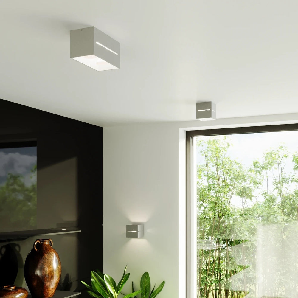 Applique murale LED Sollux Lighting LOBO MAXI, IP20, Aluminium Or Mat, 220-240V, max 50W, CE RoHS