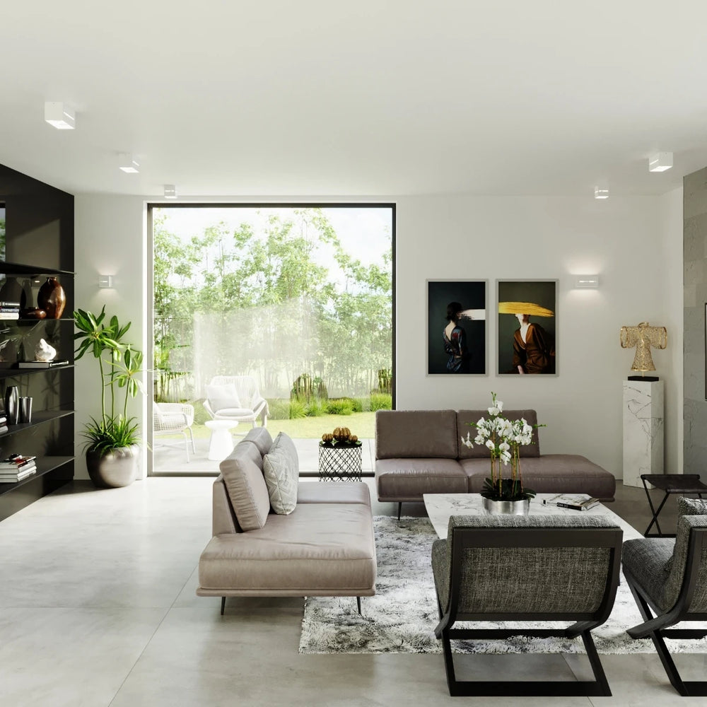 Sollux Lighting LOBO MAXI wandlamp Wit, LED compatibel 50W, IP20, Aluminium, CE RoHS gecertificeerd