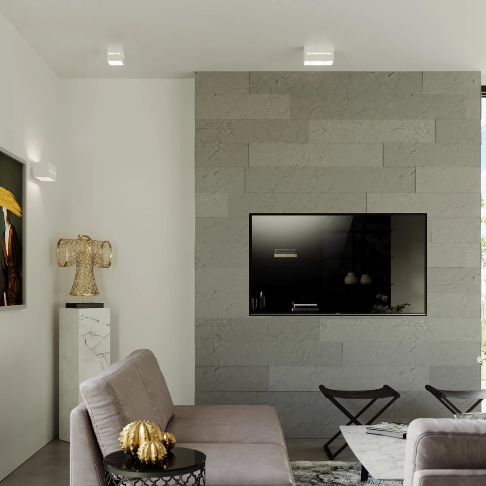 Applique murale Sollux Lighting LOBO MAXI Blanc, compatible LED 50W, IP20, Aluminium, certifiée CE RoHS