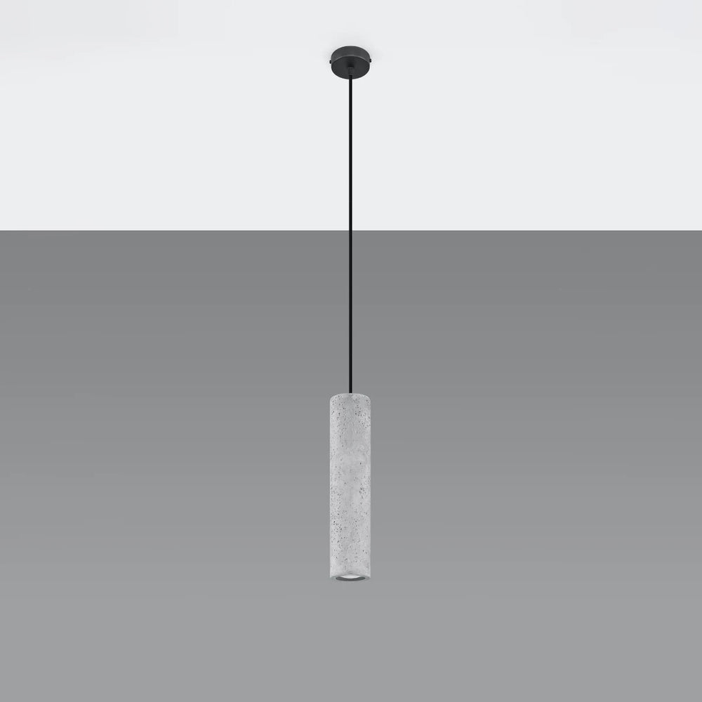 Suspension LED Sollux Lighting LUVO, douille GU10, béton gris, IP20, 220-230V, hauteur 300mm, certifiée CE