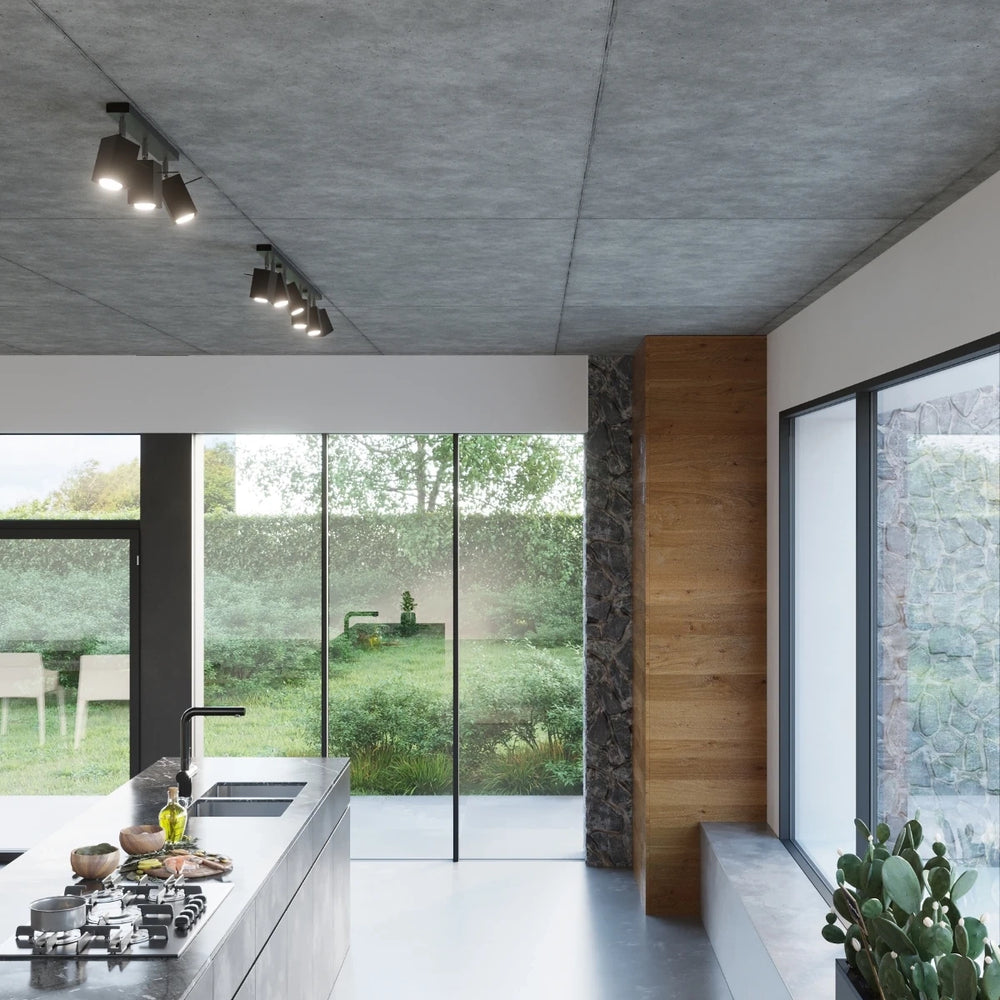 Sollux Lighting MERIDA LED plafondspot Zwart, 4xGU10, IP20, aluminium, CE RoHS, 220-240V