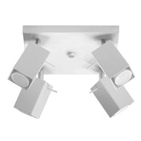 Spot LED de plafond Sollux Lighting MERIDA Blanc, 4 x GU10, IP20, Aluminium, 220-240V, CE RoHS