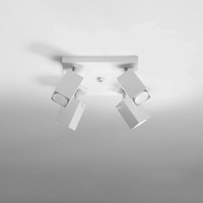 Spot LED de plafond Sollux Lighting MERIDA Blanc, 4 x GU10, IP20, Aluminium, 220-240V, CE RoHS