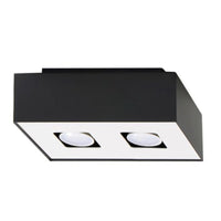 Sollux Lighting MONO 2 LED plafondspot Zwart, IP20, Aluminium, 4x35W max, 220-240V, CE RoHS