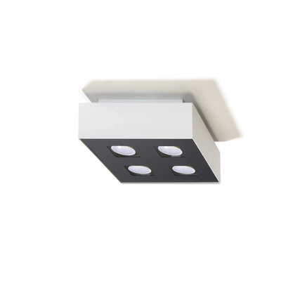 Sollux Lighting MONO 4 LED plafondspot, IP20, 220-240V, 4x35W max, Aluminium Mat Goud afwerking