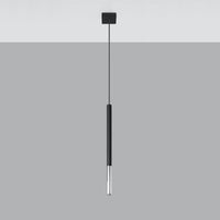 Suspension LED Sollux Lighting MOZAICA Chrome Noir, douille G9, IP20, hauteur 1000mm, certifié CE