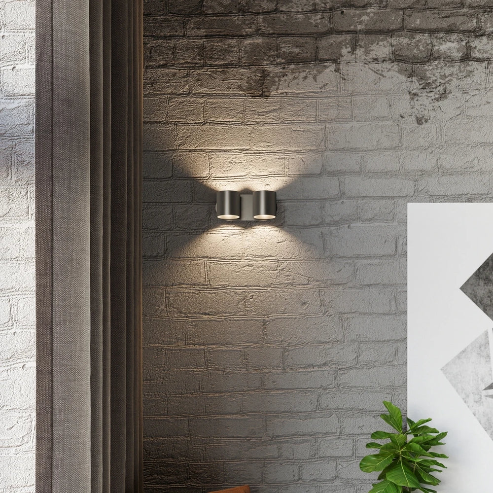Applique murale Sollux Lighting ORBIS 2 Noire, compatible LED, IP20, Aluminium, 220-240V, max 50W, CE RoHS