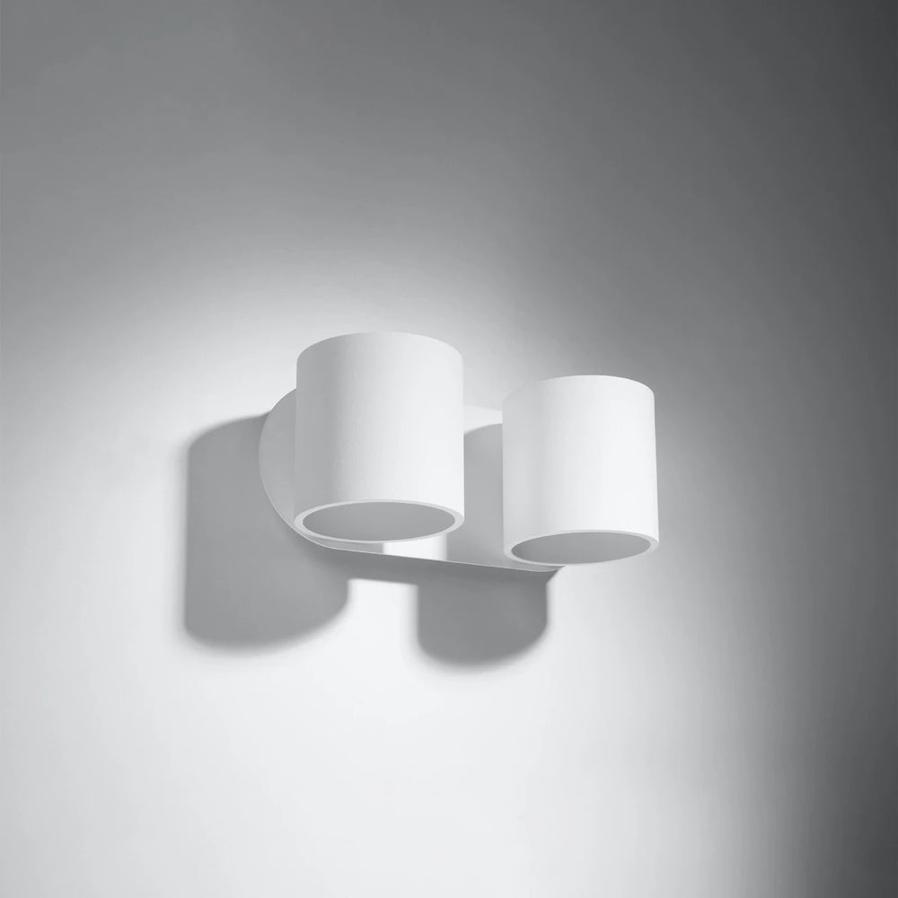 Sollux Lighting ORBIS 2 applique murale compatible LED, IP20, 220-240V, Finition Aluminium Or Mat, CE RoHS