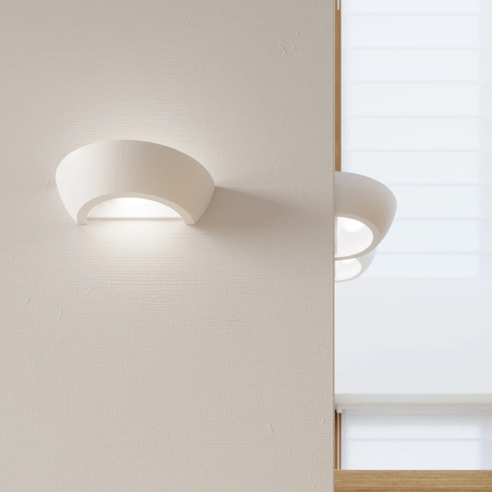 Applique murale en céramique Sollux Lighting OSKAR, compatible LED, IP20, 220-240V, finition Laiton Doré Mat