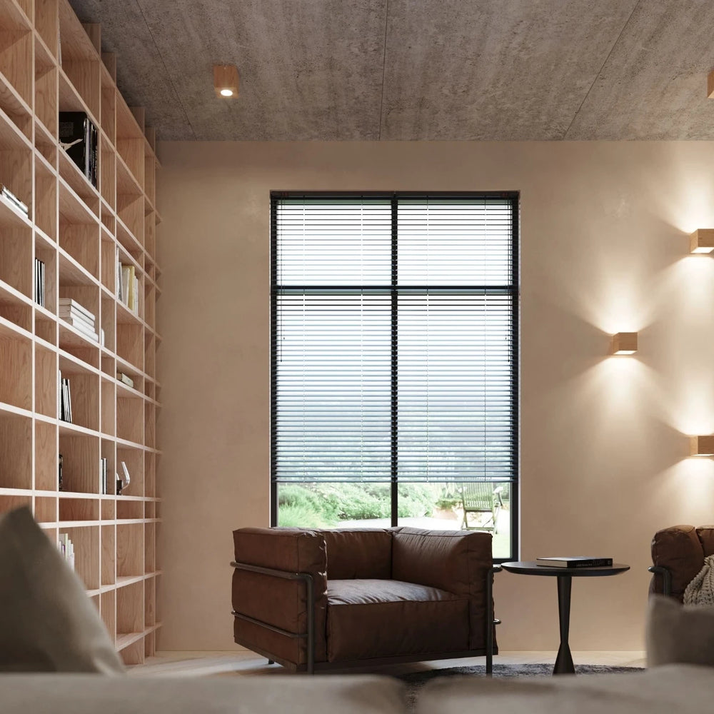 Spot encastré de plafond Sollux Lighting QUAD bois naturel, douille GU10, IP20, 230V, 100x100mm