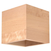 Applique murale Sollux Lighting QUAD bois naturel, compatible LED, IP20, 220-240V, CE RoHS, Finition Or Mat