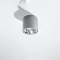 Sollux Lighting TIUBE plafondspot, LED klaar, IP20, 220-240V, 50W max, Matgoud Aluminium
