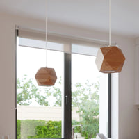 Sollux Lighting Woody suspension en bois naturel, compatible LED jusqu’à 50W, IP20, CE RoHS, finition or mat